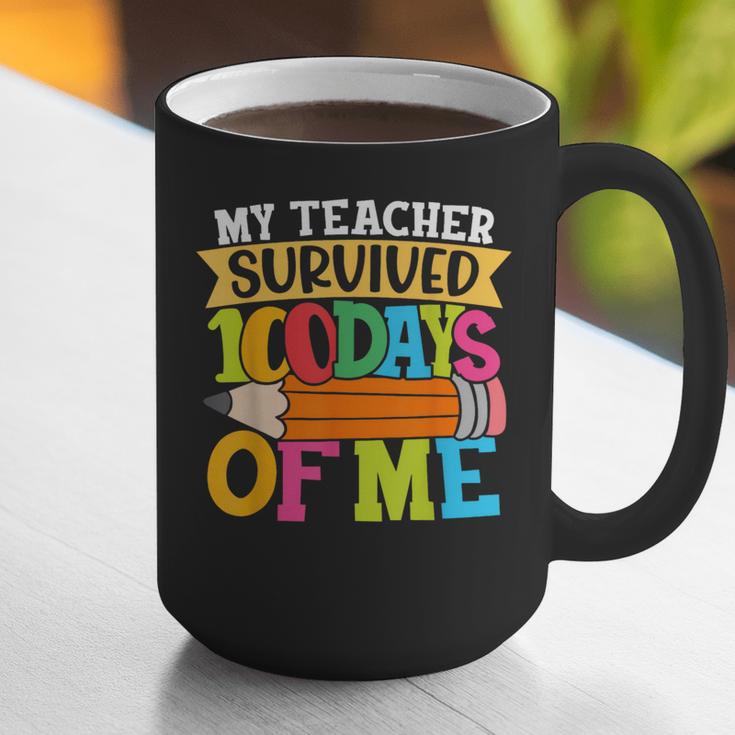 My Teacher Survived 100 Days Of Me 100th Day Of School Kids Graphic Print Coffee Mug, funny gift My Teacher Survived 100 Days Of Me 100th Day Of School Kids Graphic Print Coffee Mug, funny gift