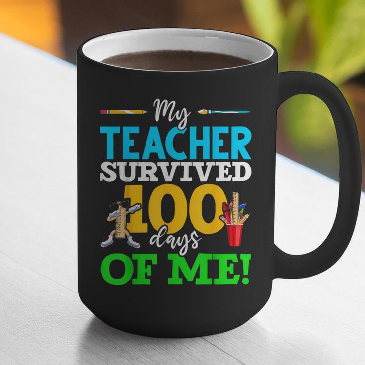 My Teacher Survived 100 Days Of Me Dab 100 Days Of School For Men Women Kids Graphic Print Coffee Mug, funny gift