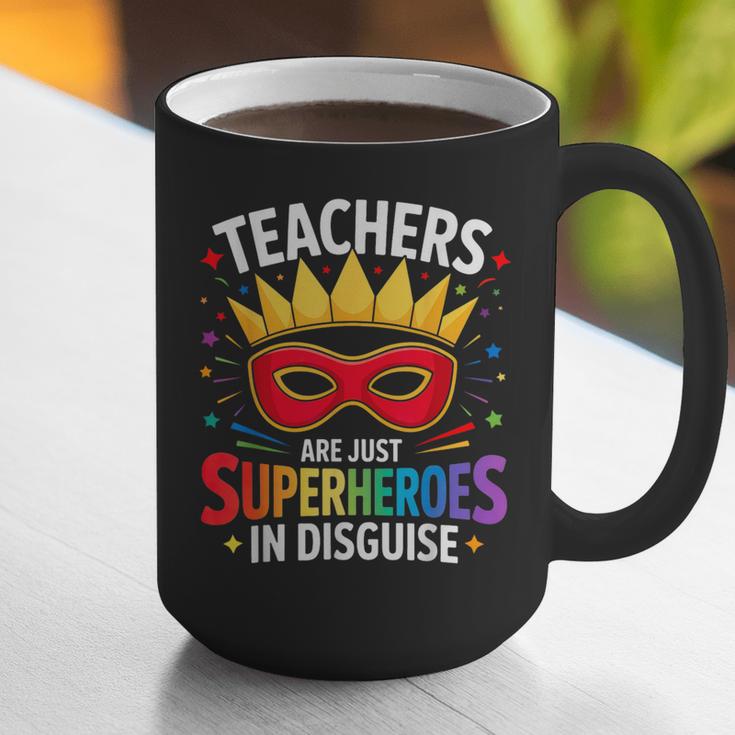 Teachers Are Just Superheroes In Disguise Fun Back To School Graphic Print Coffee Mug, funny gift