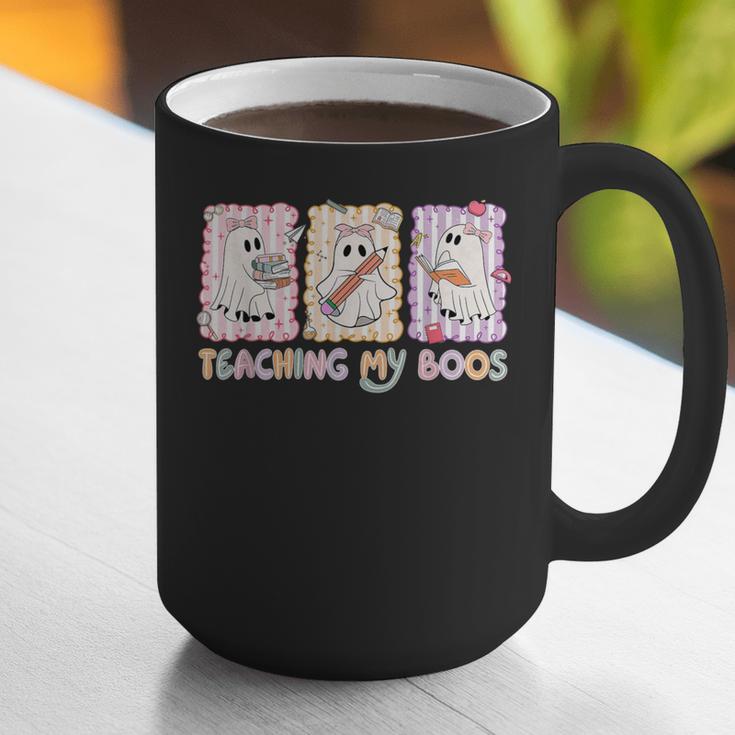 Teaching Is My Boos Teacher Ghost Halloween Women Girls Graphic Print Coffee Mug, funny gift