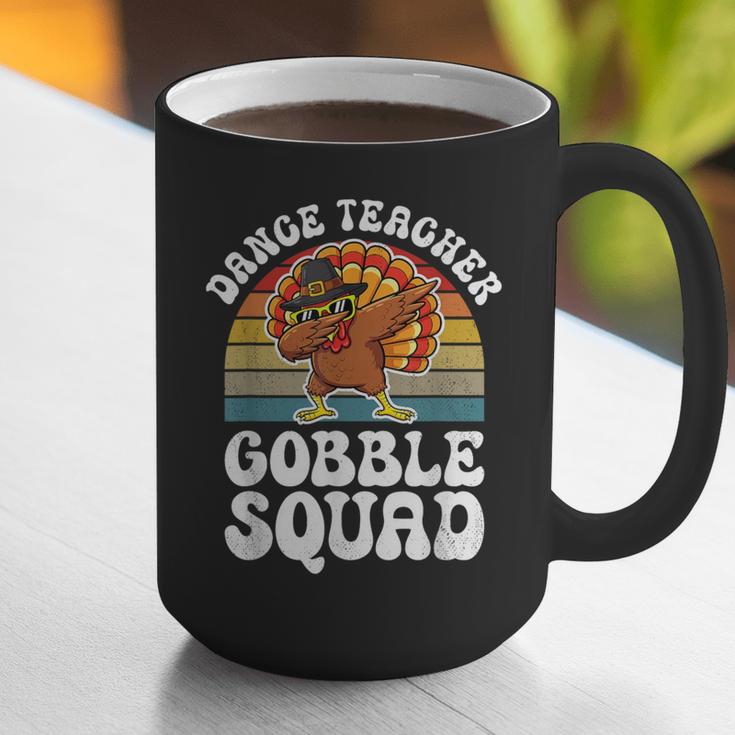 Thanksgiving Dance Teacher Gobble Squad Turkey Graphic Print Coffee Mug, funny gift
