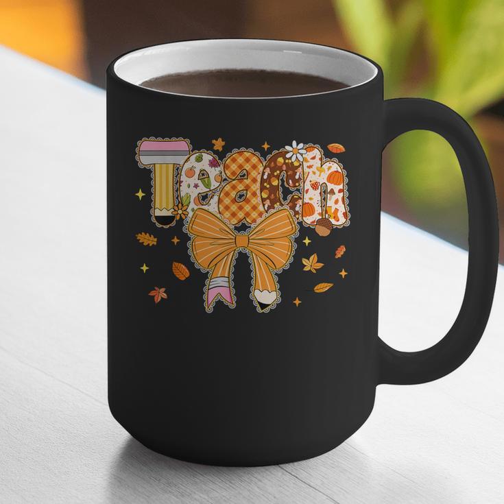Thanksgiving Teacher Pencil Bow One Thankful Teacher Fall Graphic Print Coffee Mug, funny gift Thanksgiving Teacher Pencil Bow One Thankful Teacher Fall Graphic Print Coffee Mug, funny gift