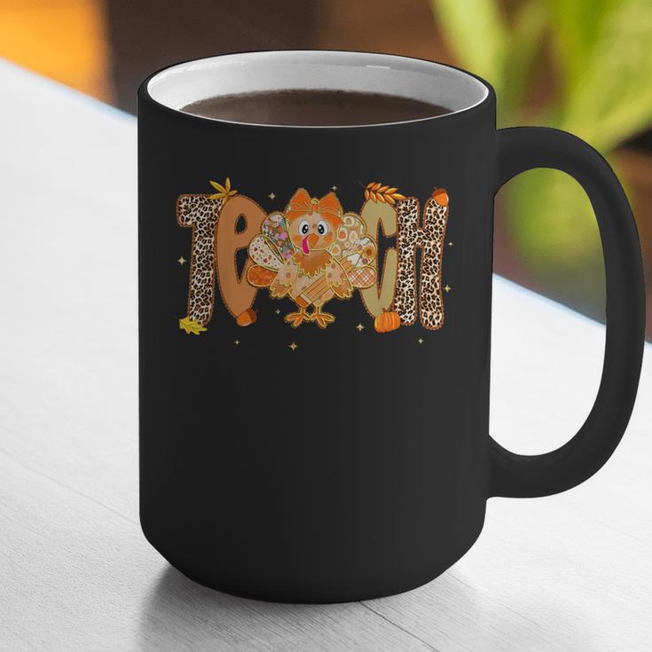 Thanksgiving Turkey Teach Thankful Teacher Girly Bow Women Graphic Print Coffee Mug, funny gift Thanksgiving Turkey Teach Thankful Teacher Girly Bow Women Graphic Print Coffee Mug, funny gift