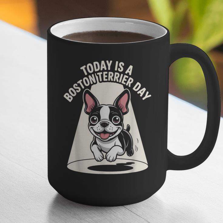 Today Is A Boston Terrier Day Cute Dog Lover Cartoon Graphic Print Coffee Mug, funny gift