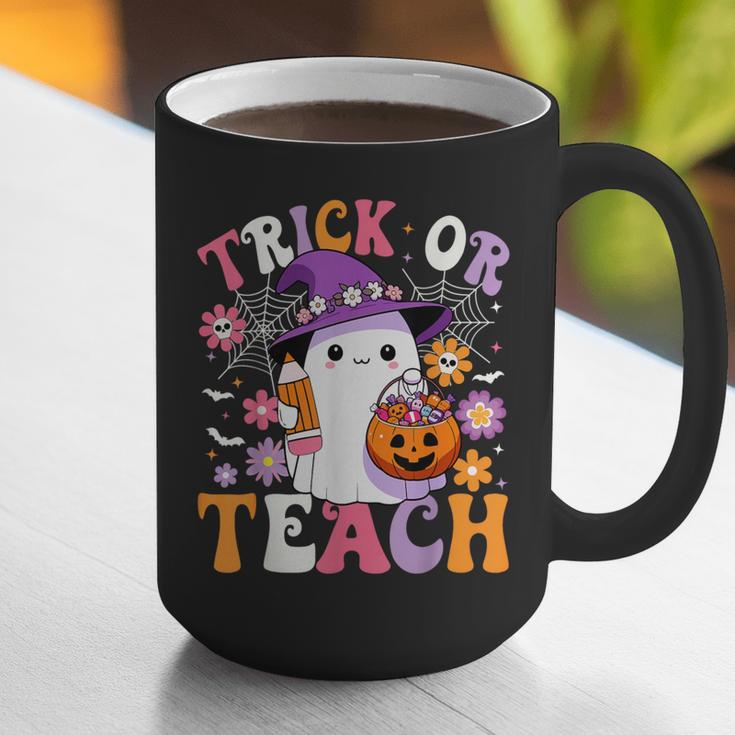 Trick Or Teach Groovy Teacher Ghost Halloween Teacher Graphic Print Coffee Mug, Groovy Teacher Mugs, funny gift Trick Or Teach Groovy Teacher Ghost Halloween Teacher Graphic Print Coffee Mug, Groovy Teacher Mugs, funny gift