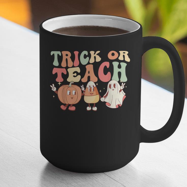 Trick Or Teach Pumpkin Candy Corn Ghost Halloween Teacher Graphic Print Coffee Mug, funny gift Trick Or Teach Pumpkin Candy Corn Ghost Halloween Teacher Graphic Print Coffee Mug, funny gift