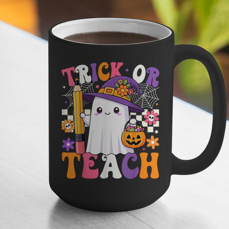 Trick Or Teach Teacher Pencil Ghost Halloween Teacher Graphic Print Coffee Mug, funny gift Trick Or Teach Teacher Pencil Ghost Halloween Teacher Graphic Print Coffee Mug, funny gift