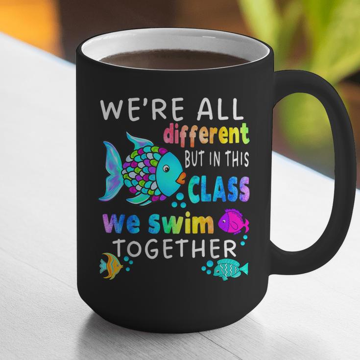 We'Re All Different But We Swim Together Elementary Teacher Graphic Print Coffee Mug, funny gift We'Re All Different But We Swim Together Elementary Teacher Graphic Print Coffee Mug, funny gift