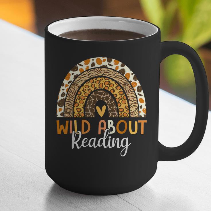 Wild About Reading Teacher Back To School Leopard Rainbow Graphic Print Coffee Mug, funny gift Wild About Reading Teacher Back To School Leopard Rainbow Graphic Print Coffee Mug, funny gift