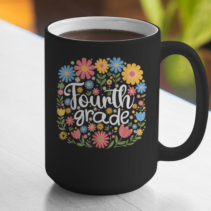 Wildflower 4th Fourth Grade Floral Back To School Teacher Graphic Print Coffee Mug, 4th Grade Teacher Mugs, funny gift Wildflower 4th Fourth Grade Floral Back To School Teacher Graphic Print Coffee Mug, 4th Grade Teacher Mugs, funny gift