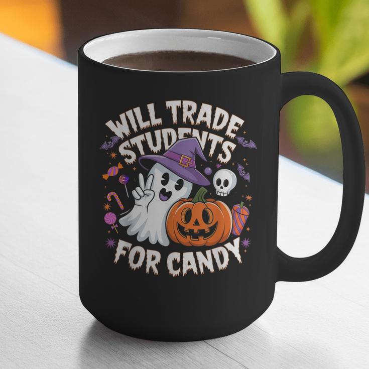 Will Trade Students For Candy Halloween Teacher Graphic Print Coffee Mug, funny gift