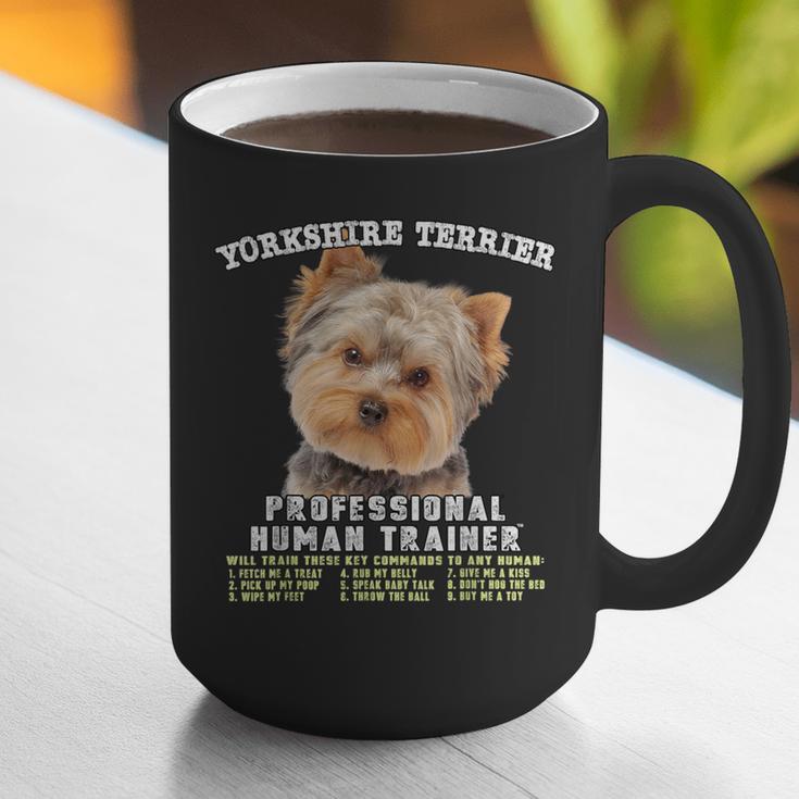 Yorkshire Terrier Yorkie Dog Professional Human Trainer Graphic Print Coffee Mug, funny gift