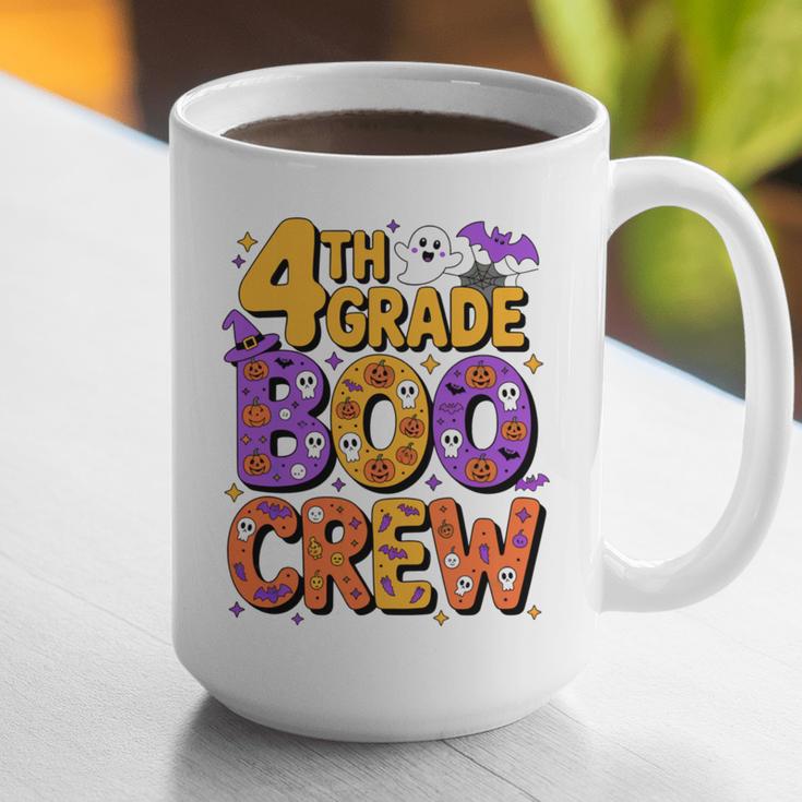 4th Grade Boo Crew Ghost Halloween Teacher Costume Graphic Print Coffee Mug, 4th Grade Teacher Mugs, funny gift