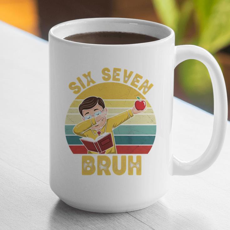 67 Meme Six Seven Bruh Retro Dabbing Teacher School Graphic Print Coffee Mug, funny gift 67 Meme Six Seven Bruh Retro Dabbing Teacher School Graphic Print Coffee Mug, funny gift