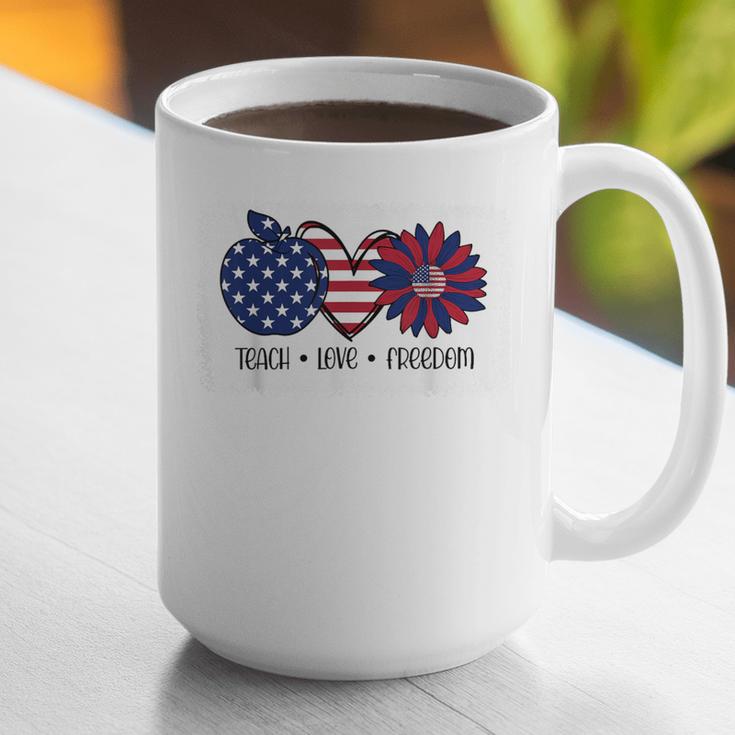 American Flag Teach Love Freedom Preschool Teacher 4th July Graphic Print Coffee Mug, funny gift American Flag Teach Love Freedom Preschool Teacher 4th July Graphic Print Coffee Mug, funny gift