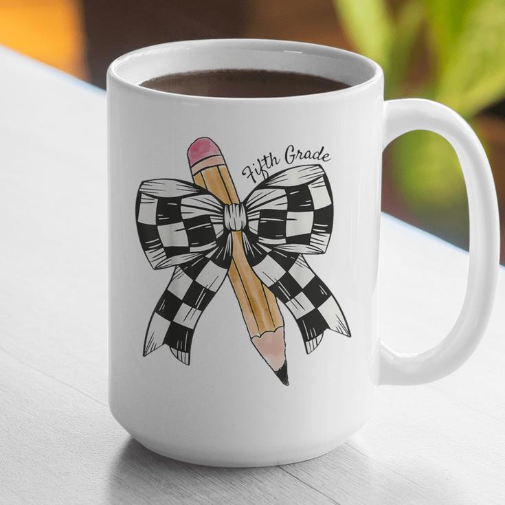 Back To School Hello Fifth Grade Teacher Coquette Pencil Bow Graphic Print Coffee Mug, funny gift Back To School Hello Fifth Grade Teacher Coquette Pencil Bow Graphic Print Coffee Mug, funny gift