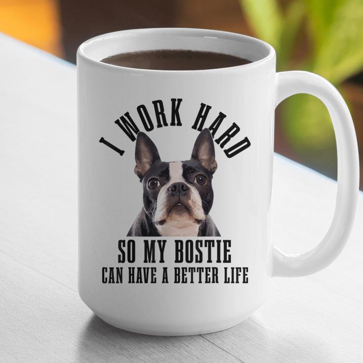 Bostie Mama Dog Dad Boston Terrier For Men Women Graphic Print Coffee Mug, Boston Terrier Dad Mugs, funny gift