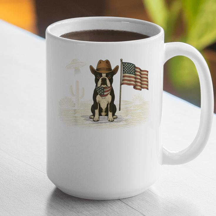 Boston Terrier 4th Of July US American Flag Dog Patriotic Graphic Print Coffee Mug, American Boston Terrier Mugs, Patriotic Boston Terrier Mugs, Boston Terrier 4th Of July Mugs, funny gift