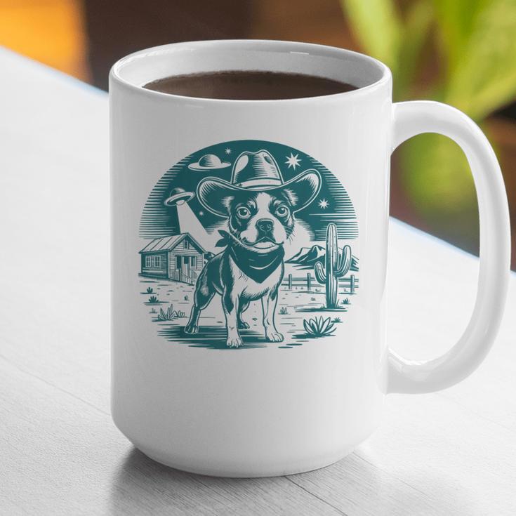 Boston Terrier Cowboy UFO Shirt Vintage Western Dog Mom Tee Graphic Print Coffee Mug, Boston Terrier Mom Mugs, funny gift