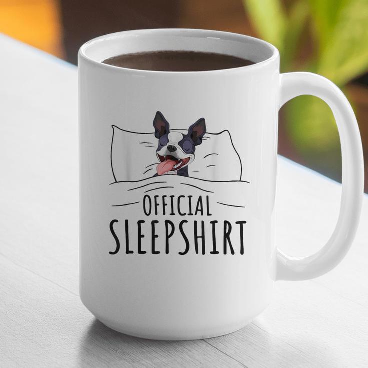 Boston Terrier Dog Lovers Sleepshirt Apparel Men Women Graphic Print Coffee Mug, funny gift
