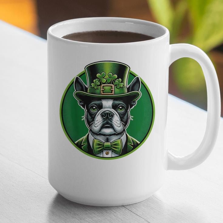 Boston Terrier Dog St Patricks Day Irish Pet Lover Men Women Kids Graphic Print Coffee Mug, funny gift