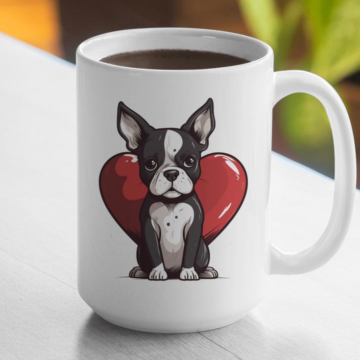 Boston Terrier Mom Dad Bostie Dog Lover Valentines Day Graphic Print Coffee Mug, Boston Terrier Dad Mugs, Boston Terrier Mom Mugs, funny gift