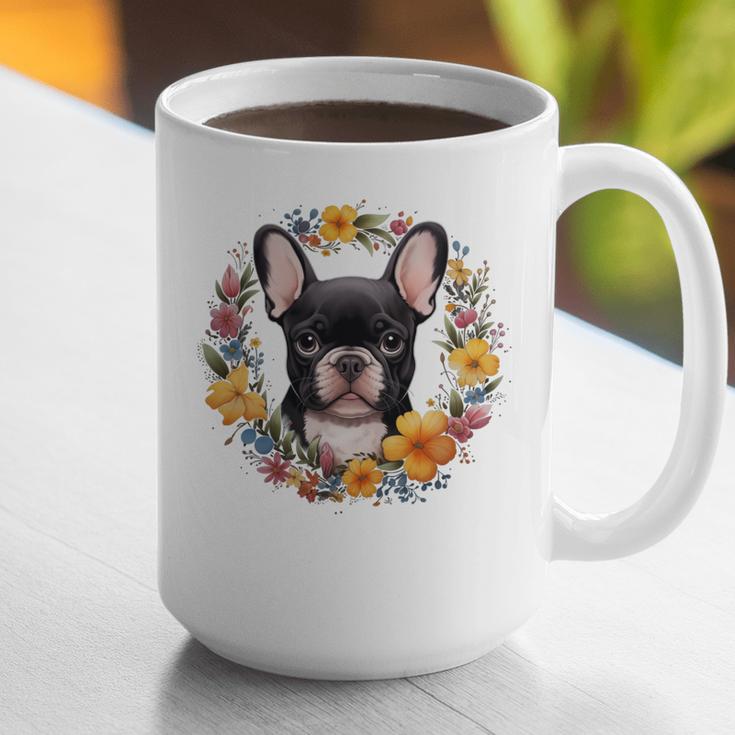 Boston Terrier Mom Floral Bostie Dog Lover Flowers Cute Graphic Print Coffee Mug, Boston Terrier Mom Mugs, funny gift