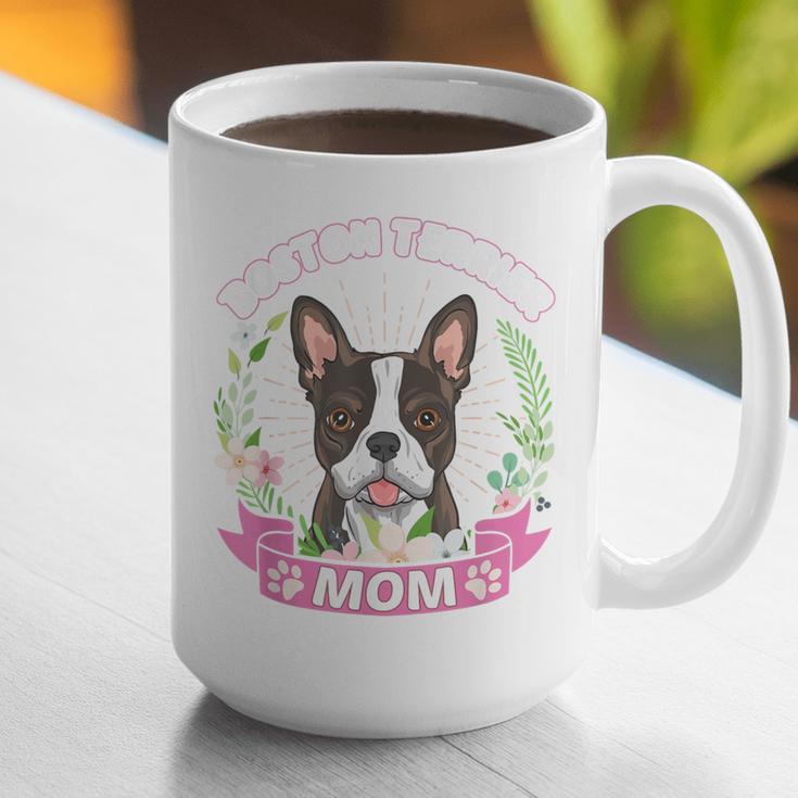 Boston Terrier Mom Mother's Day Graphic Print Coffee Mug, Boston Terrier Mom Mugs, funny gift