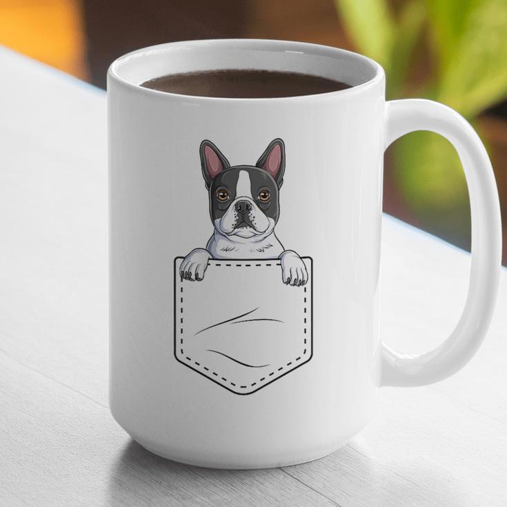 Boston Terrier In The Pocket Cute Boston Terrier Dog Lovers Men Women Girls Kids Graphic Print Coffee Mug, funny gift