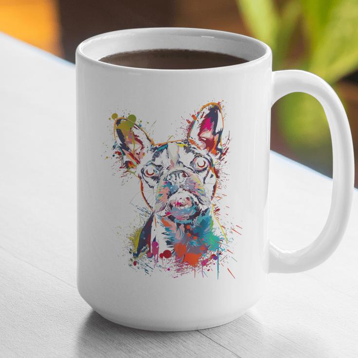 Boston Terrier Splash Graphic Print Coffee Mug, funny gift