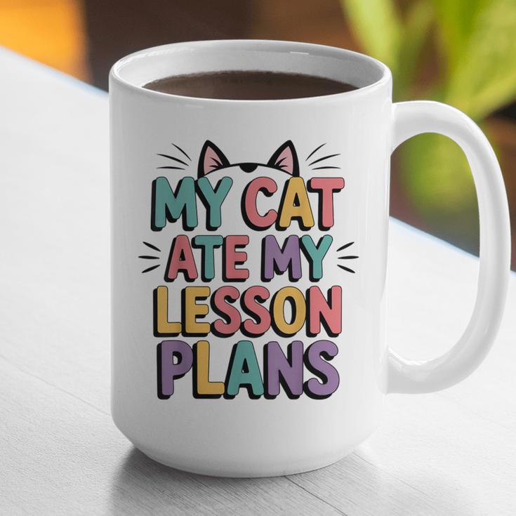 My Cat Ate My Lesson Plans Teacher Cat Humor Graphic Print Coffee Mug, funny gift My Cat Ate My Lesson Plans Teacher Cat Humor Graphic Print Coffee Mug, funny gift