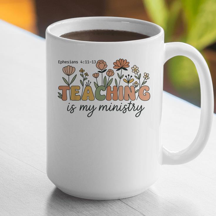 Christian Teacher Teaching Is My Ministry Faith Bible Verse Graphic Print Coffee Mug, funny gift Christian Teacher Teaching Is My Ministry Faith Bible Verse Graphic Print Coffee Mug, funny gift