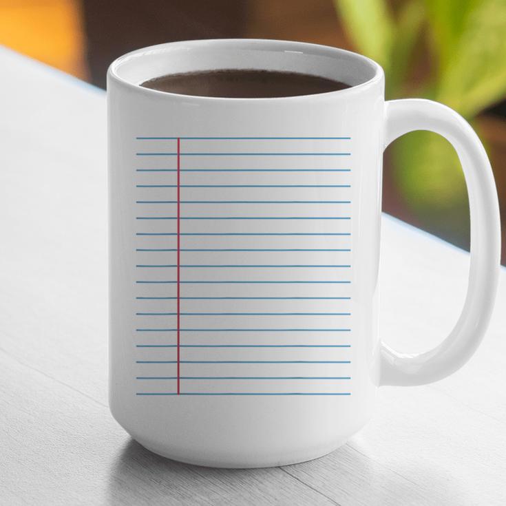 College Ruled Lined Paper Student Teacher Professor Costume Graphic Print Coffee Mug, funny gift College Ruled Lined Paper Student Teacher Professor Costume Graphic Print Coffee Mug, funny gift