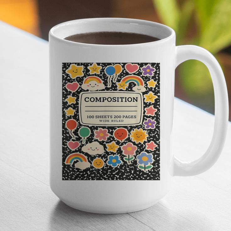 Composition Notebook Costume Teacher Matching Halloween Book Graphic Print Coffee Mug, funny gift