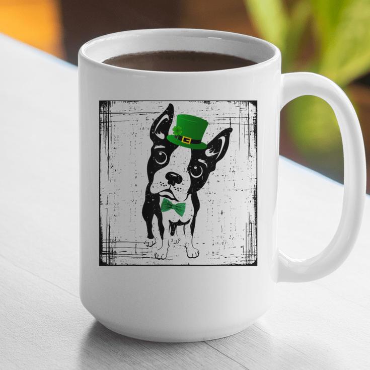 Cool Saint Patrick's Boston Terrier T Shirt For Dogs Lovers Graphic Print Coffee Mug, funny gift
