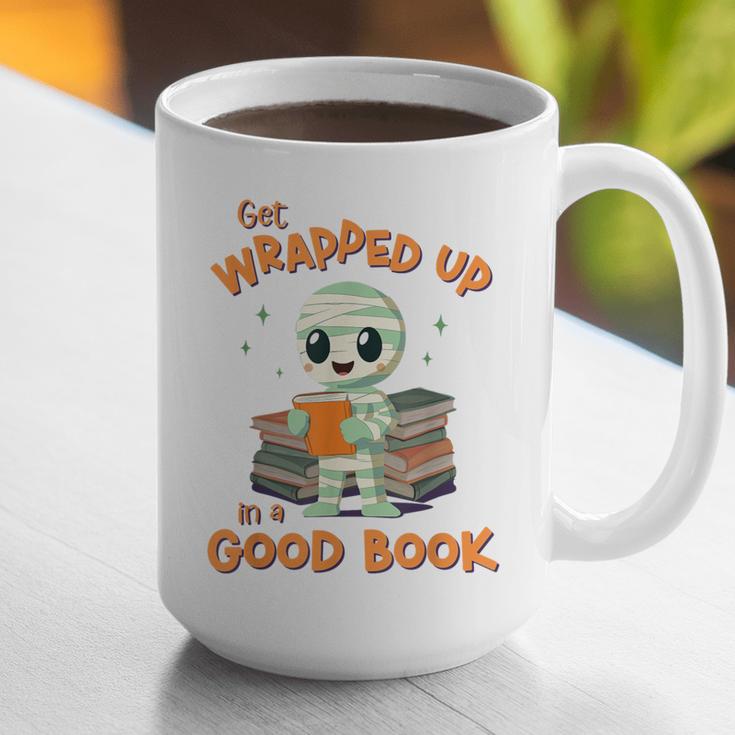 Cute Halloween Teacher Librarian Mummy Reading Books Graphic Print Coffee Mug, funny gift