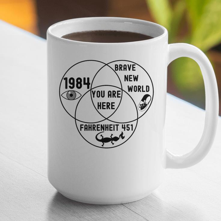 You Are Here Dystopian Venn Diagram English Teacher Bk Graphic Print Coffee Mug, English Teacher Mugs, funny gift You Are Here Dystopian Venn Diagram English Teacher Bk Graphic Print Coffee Mug, English Teacher Mugs, funny gift