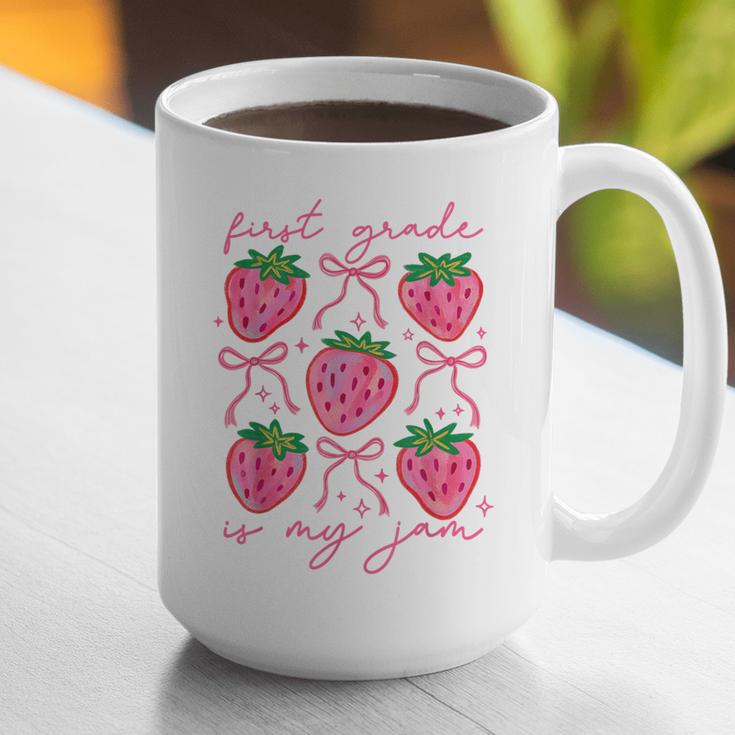 First Grade Is My Jam Strawberry First Grade Teacher Women Graphic Print Coffee Mug, First Grade Teacher Mugs, funny gift First Grade Is My Jam Strawberry First Grade Teacher Women Graphic Print Coffee Mug, First Grade Teacher Mugs, funny gift