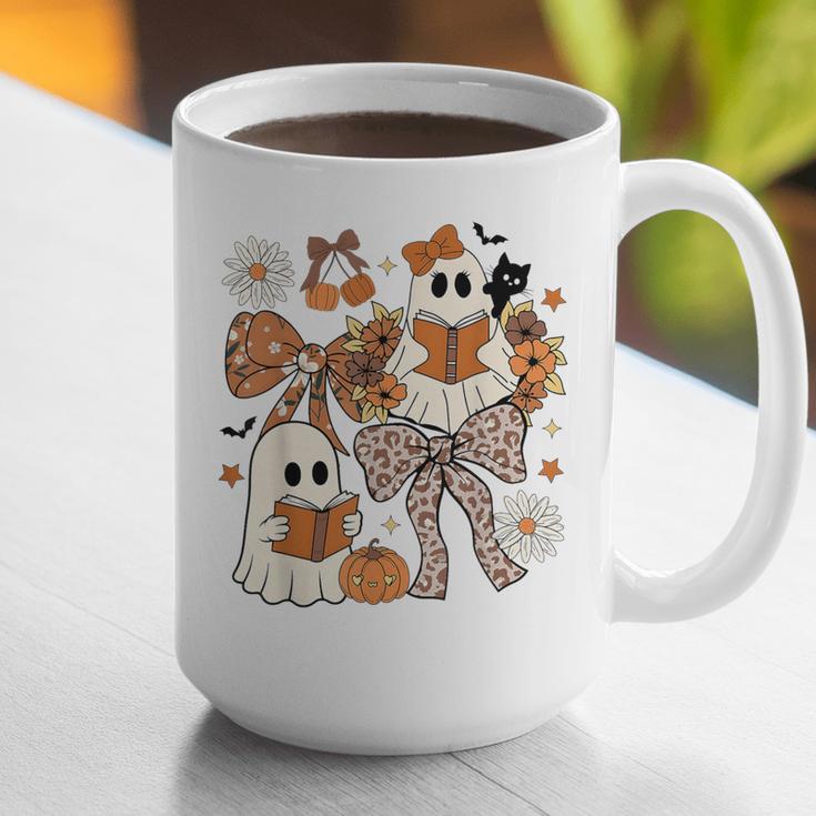 Ghost Reading Books Halloween Bow Spooky Teacher Student Graphic Print Coffee Mug, funny gift Ghost Reading Books Halloween Bow Spooky Teacher Student Graphic Print Coffee Mug, funny gift