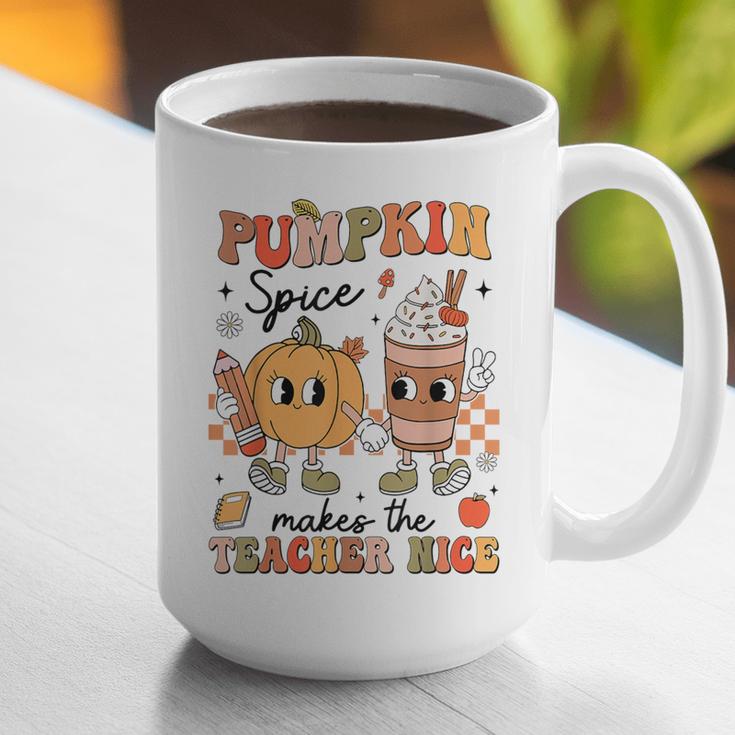 Groovy Pumpkin Spice Makes Teacher Nice Fall Thanksgiving Graphic Print Coffee Mug, Groovy Teacher Mugs, funny gift Groovy Pumpkin Spice Makes Teacher Nice Fall Thanksgiving Graphic Print Coffee Mug, Groovy Teacher Mugs, funny gift