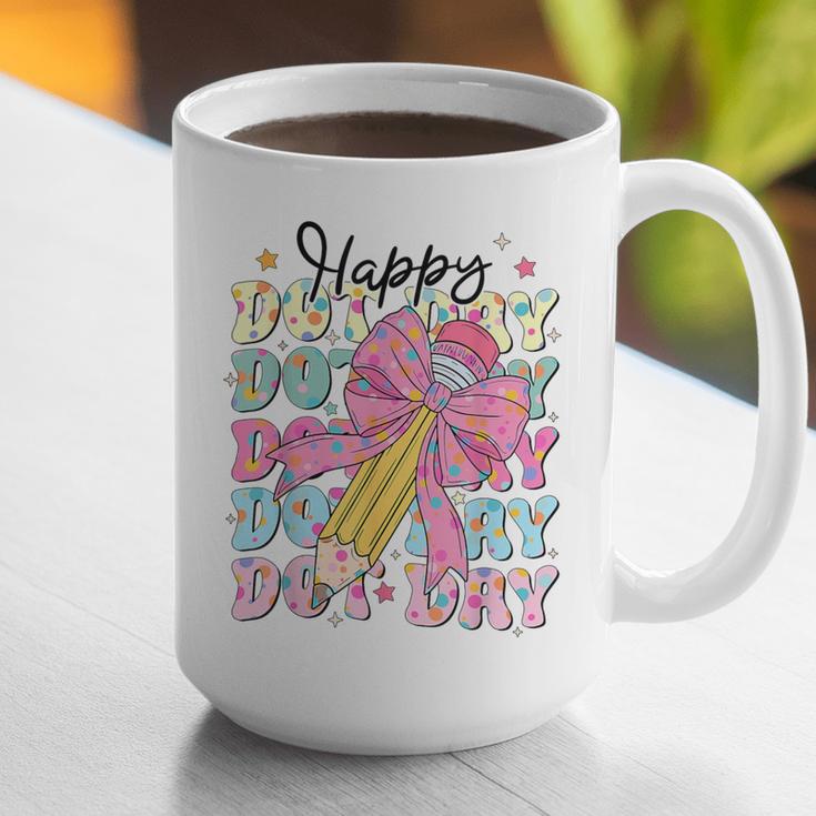 Happy Dot Day 2025 Coquette Bow Teachers Kids Boys Girls Graphic Print Coffee Mug, funny gift Happy Dot Day 2025 Coquette Bow Teachers Kids Boys Girls Graphic Print Coffee Mug, funny gift