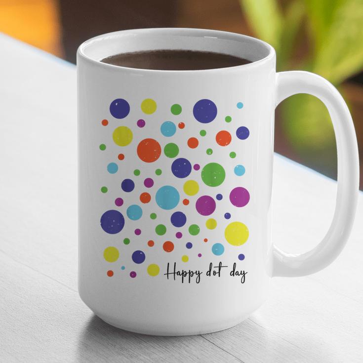 Happy Dot Day 2025 Polka Dot Boys Girls Kids Teacher Dot Day Graphic Print Coffee Mug, funny gift