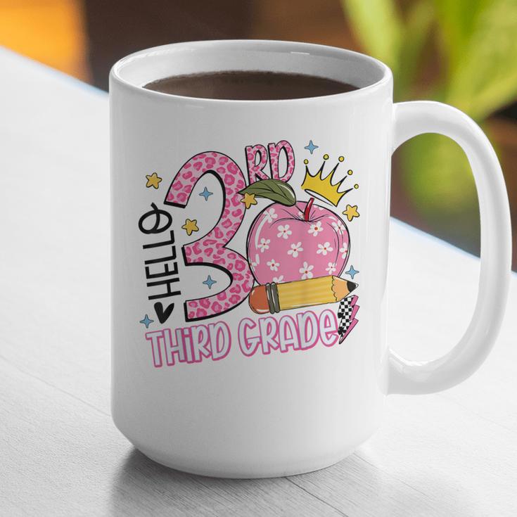 Hello 3rd Third Grade Back To School Pink Leopard Teacher Graphic Print Coffee Mug, funny gift Hello 3rd Third Grade Back To School Pink Leopard Teacher Graphic Print Coffee Mug, funny gift