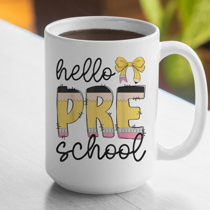Hello Pre-K Preschool Back To School First Day Teacher Kids Graphic Print Coffee Mug, funny gift Hello Pre-K Preschool Back To School First Day Teacher Kids Graphic Print Coffee Mug, funny gift