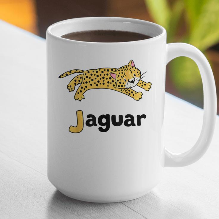 J Is For Jaguar ABC Alphabet T-Shirt For Teachers Students Graphic Print Coffee Mug, funny gift