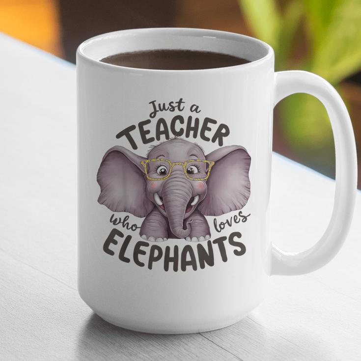 Just a Teacher Who Loves Elephants Elephant Lover Educator Graphic Print Coffee Mug, funny gift Just a Teacher Who Loves Elephants Elephant Lover Educator Graphic Print Coffee Mug, funny gift