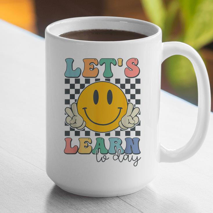 Let's Learn Today Smile Face Back To School For Teacher Kids Graphic Print Coffee Mug, funny gift Let's Learn Today Smile Face Back To School For Teacher Kids Graphic Print Coffee Mug, funny gift