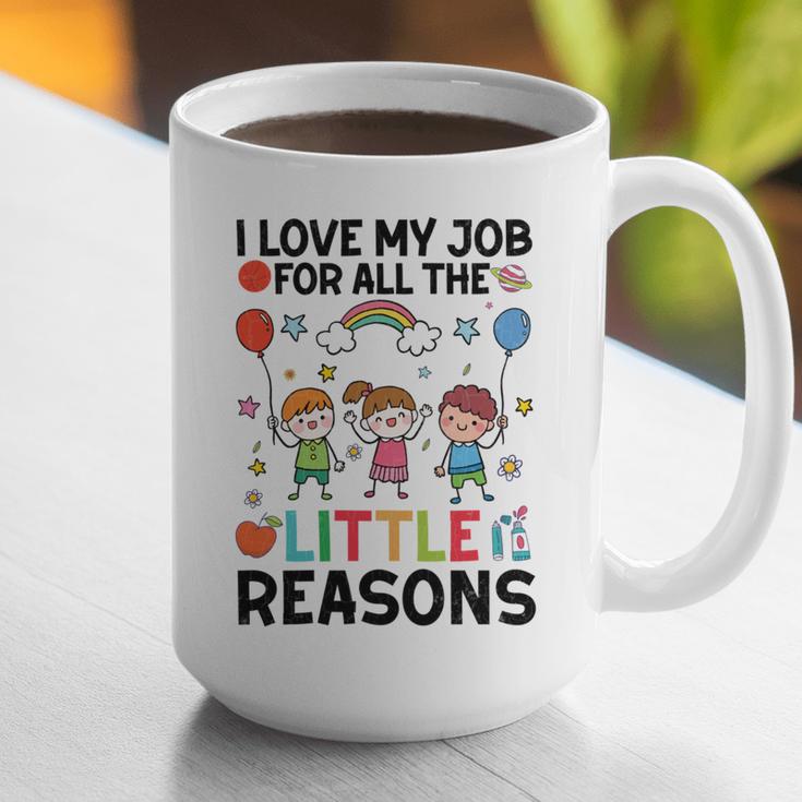 Love Job For Little Reasons Daycare Teacher Graphic Graphic Print Coffee Mug, funny gift