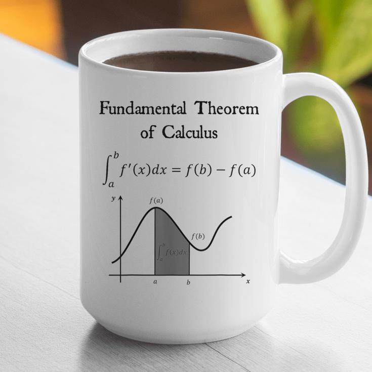 Nerdy Fundamental Theorem Of Calculus Math Teacher Geek Graphic Print Coffee Mug, funny gift