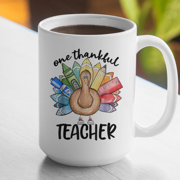 One Thankful Teacher Turkey Pencil Thanksgiving Teachers Graphic Print Coffee Mug, funny gift One Thankful Teacher Turkey Pencil Thanksgiving Teachers Graphic Print Coffee Mug, funny gift